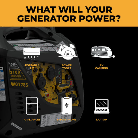 Firman Inverter Portable Generator 2100W Recoil Start with CO Alert W01785