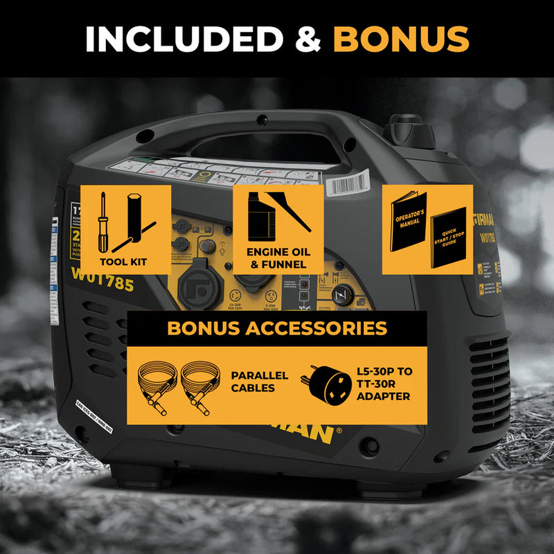 Load image into Gallery viewer, Firman Inverter Portable Generator 2100W Recoil Start with CO Alert W01785
