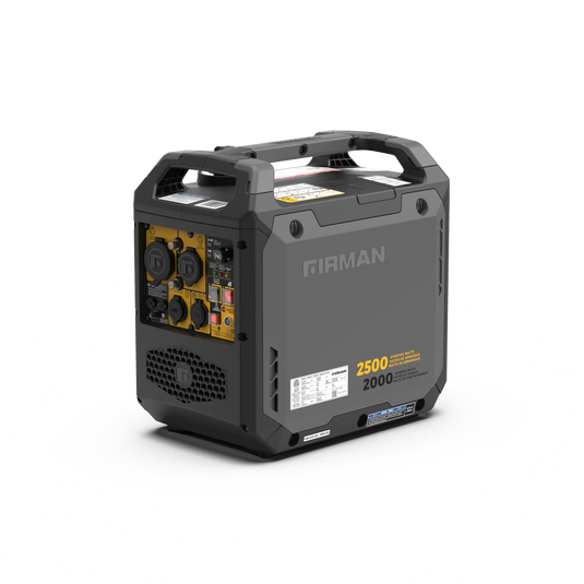 Firman Inverter Gas Portable Generator 2500W Recoil Start with CO ALERT W02081