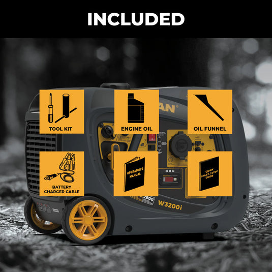 Firman Inverter Portable Generator 3200W Recoil Start w02981 - Backup Generator Store