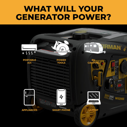 Firman Inverter Portable Generator 3200W Remote Start W02985