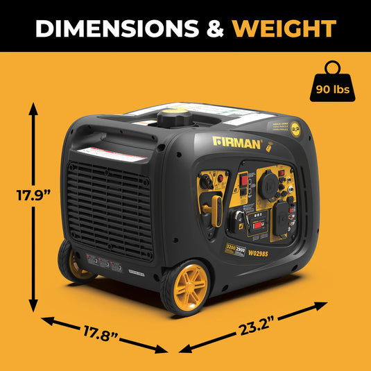 Firman Inverter Portable Generator 3200W Remote Start W02985