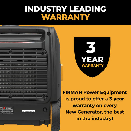 Firman INVERTER PORTABLE GENERATOR 4125W WITH CO ALERT W03385