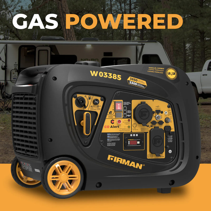 Load image into Gallery viewer, Firman INVERTER PORTABLE GENERATOR 4125W WITH CO ALERT W03385
