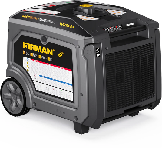 Firman Gas Inverter Portable Generator 6850/5500 Watt Remote Start 120/240V CO Alert w05583 - Backup Generator Store