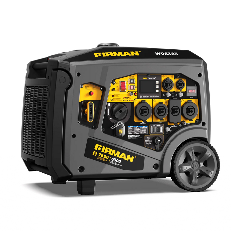 Load image into Gallery viewer, Firman Gas Inverter Portable Generator 7850/6300 Watt Remote Start 120/240V CO Alert w06383
