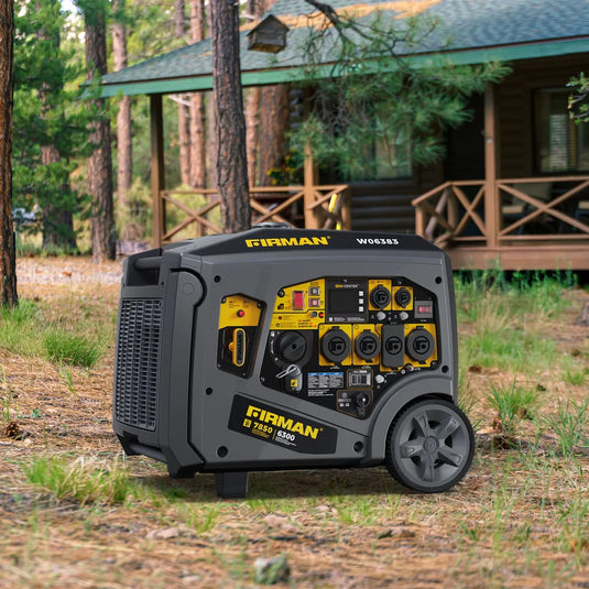 Firman Gas Inverter Portable Generator 7850/6300 Watt Remote Start 120/240V CO Alert w06383