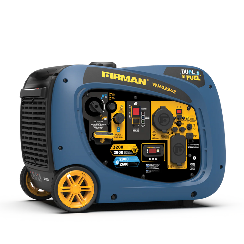 Load image into Gallery viewer, Firman Dual Fuel Inverter Portable Generator 3200W Electric Start wh02942 - Backup Generator Store
