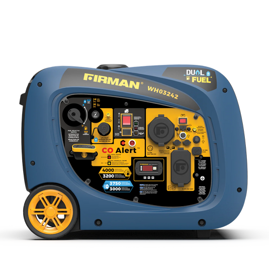 Firman Dual Fuel Inverter Portable Generator 4000W Electric Start with CO ALERT wh03242