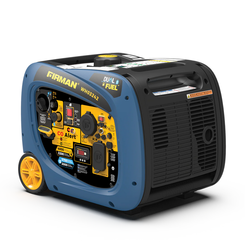 Load image into Gallery viewer, Firman Dual Fuel Inverter Portable Generator 4000W Electric Start with CO ALERT wh03242
