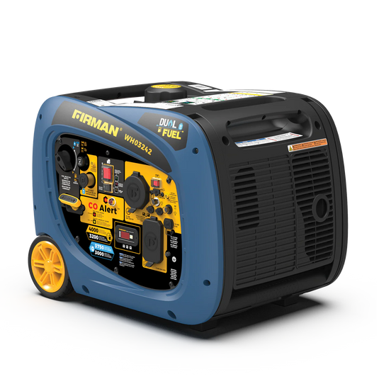 Firman Dual Fuel Inverter Portable Generator 4000W Electric Start with CO ALERT wh03242