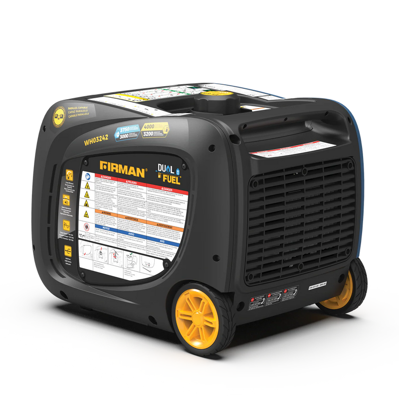 Load image into Gallery viewer, Firman Dual Fuel Inverter Portable Generator 4000W Electric Start with CO ALERT wh03242
