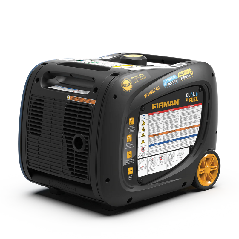 Load image into Gallery viewer, Firman Dual Fuel Inverter Portable Generator 4000W Electric Start with CO ALERT wh03242
