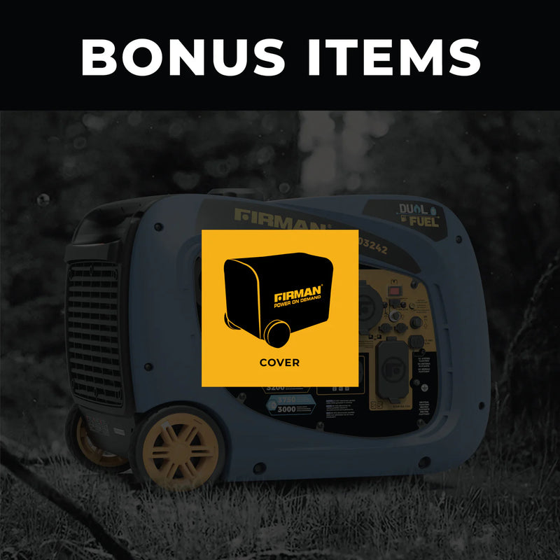 Load image into Gallery viewer, Firman Dual Fuel Inverter Portable Generator 4000W Electric Start with CO ALERT wh03242
