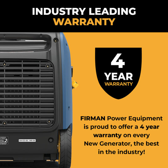 Firman Dual Fuel Inverter Portable Generator 4125W Electric Start with CO ALERT wh03342