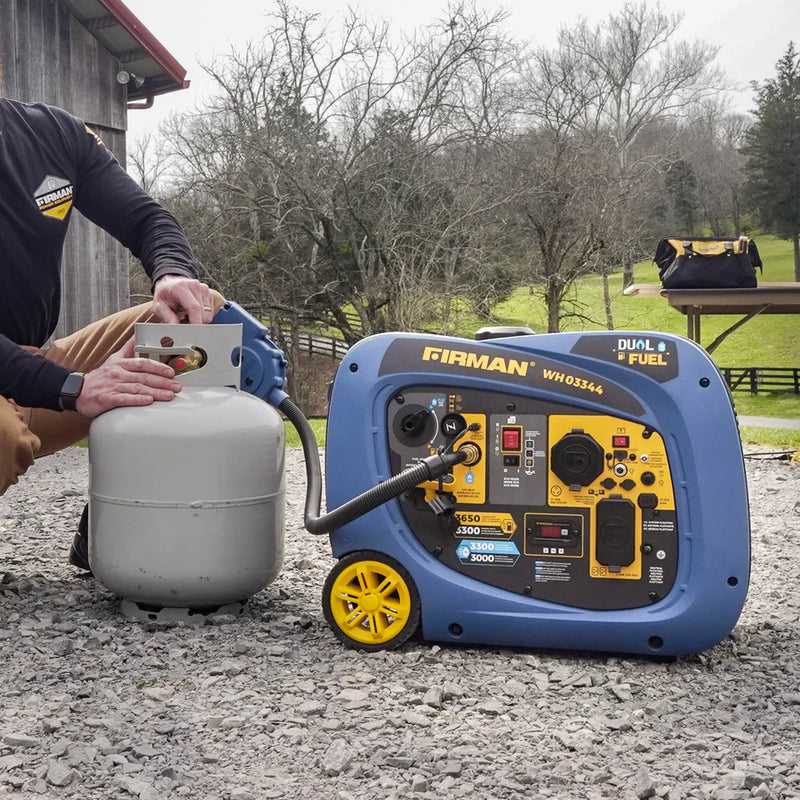 Load image into Gallery viewer, Firman Dual Fuel Inverter Portable Generator 4125W Electric Start wh03344
