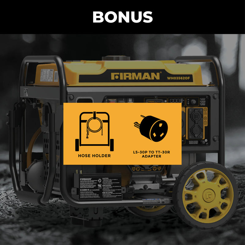 Load image into Gallery viewer, Firman Dual Fuel Open Frame Inverter 4400W Electric Start with CO ALERT wh03562of
