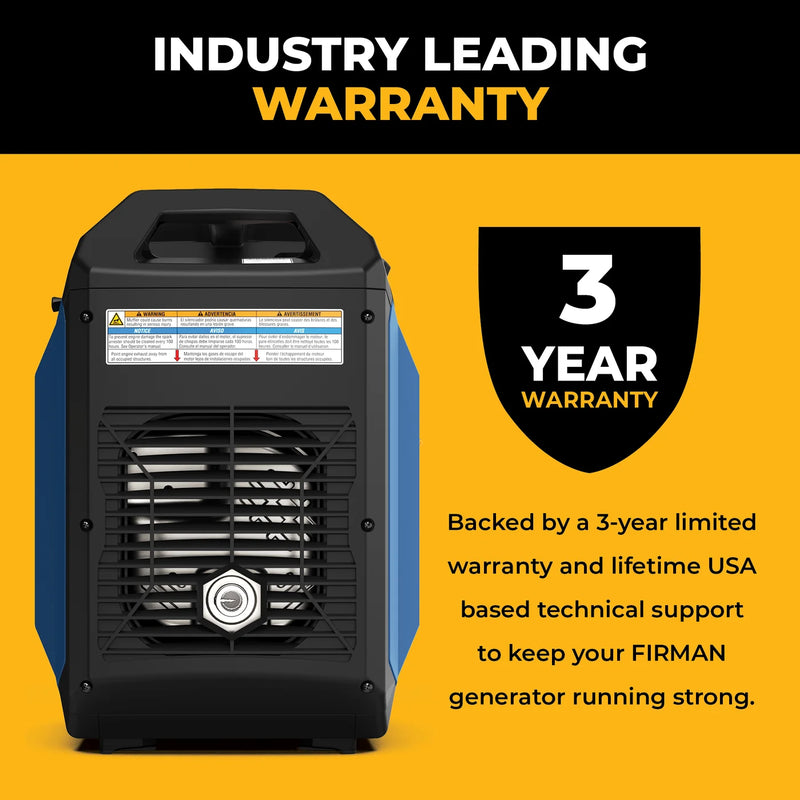 Load image into Gallery viewer, Firman  Tri Fuel Inverter Portable Generator 4400/3500 Watt Electric Start 120V Parallel Ready CO Alert wt03571
