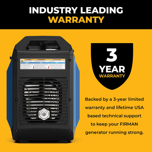 Firman  Tri Fuel Inverter Portable Generator 4400/3500 Watt Electric Start 120V Parallel Ready CO Alert wt03571