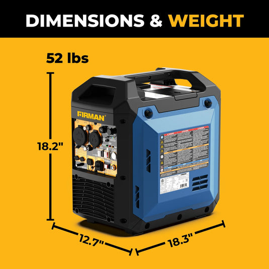 Firman  Tri Fuel Inverter Portable Generator 4400/3500 Watt Electric Start 120V Parallel Ready CO Alert wt03571