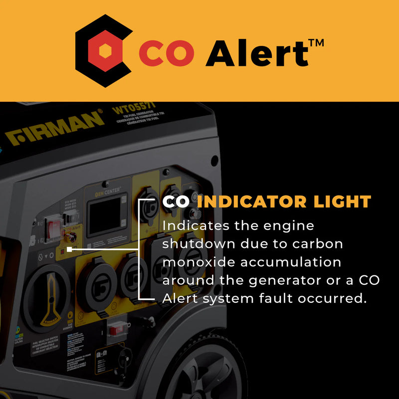 Load image into Gallery viewer, Firman Tri Fuel Inverter Portable Generator 6850W Electric Start With CO Alert wt05571

