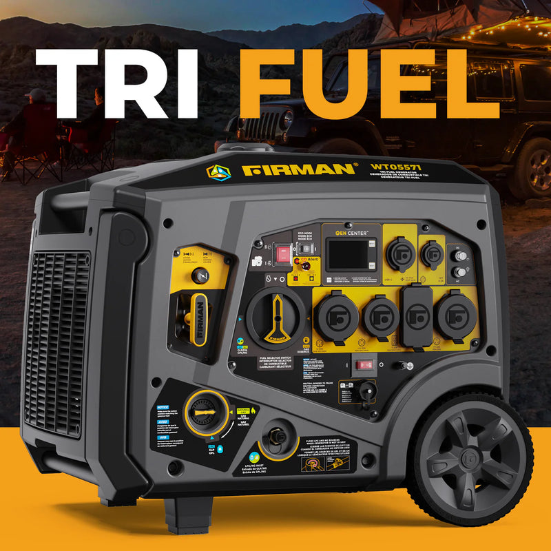 Load image into Gallery viewer, Firman Tri Fuel Inverter Portable Generator 6850W Electric Start With CO Alert wt05571
