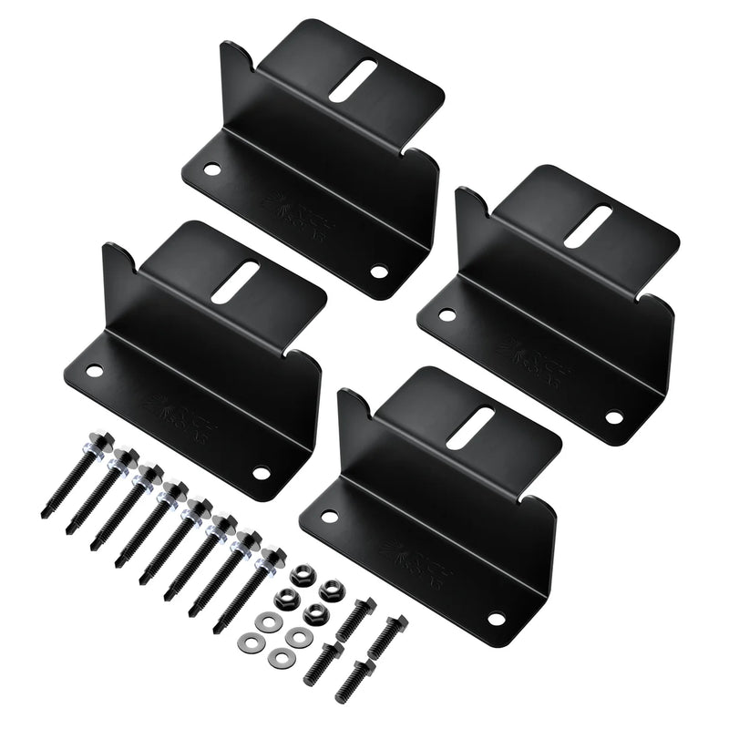 Load image into Gallery viewer, Rich Solar 2" Z-Brackets Black | Mounting Hardware Z-Brackets with Screws | Designed for RICH SOLAR MEGA Series Solar Panels | Easy to Install RS-ZB4HHB
