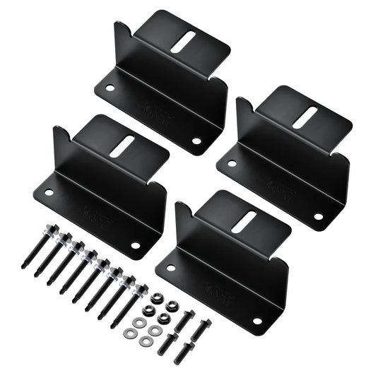 Rich Solar 2" Z-Brackets Black | Mounting Hardware Z-Brackets with Screws | Designed for RICH SOLAR MEGA Series Solar Panels | Easy to Install RS-ZB4HHB