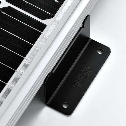 Rich Solar 2" Z-Brackets Black | Mounting Hardware Z-Brackets with Screws | Designed for RICH SOLAR MEGA Series Solar Panels | Easy to Install RS-ZB4HHB