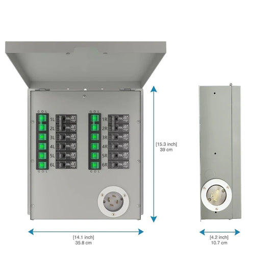 Nature's Generator 12-Circuit 120/240V 30A Non-Automatic Transfer Switch NGPHPTK2