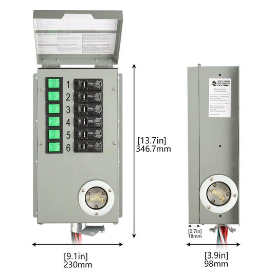 Nature's Generator Elite Generator + 2X 100W Panel + Transfer Switch HKNGAUELP