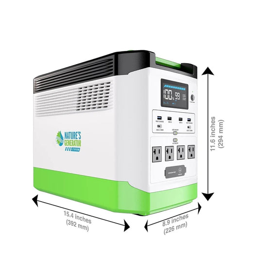 Nature's Generator High Capacity Expandable Lithium 1800 Power Station NGLGN18