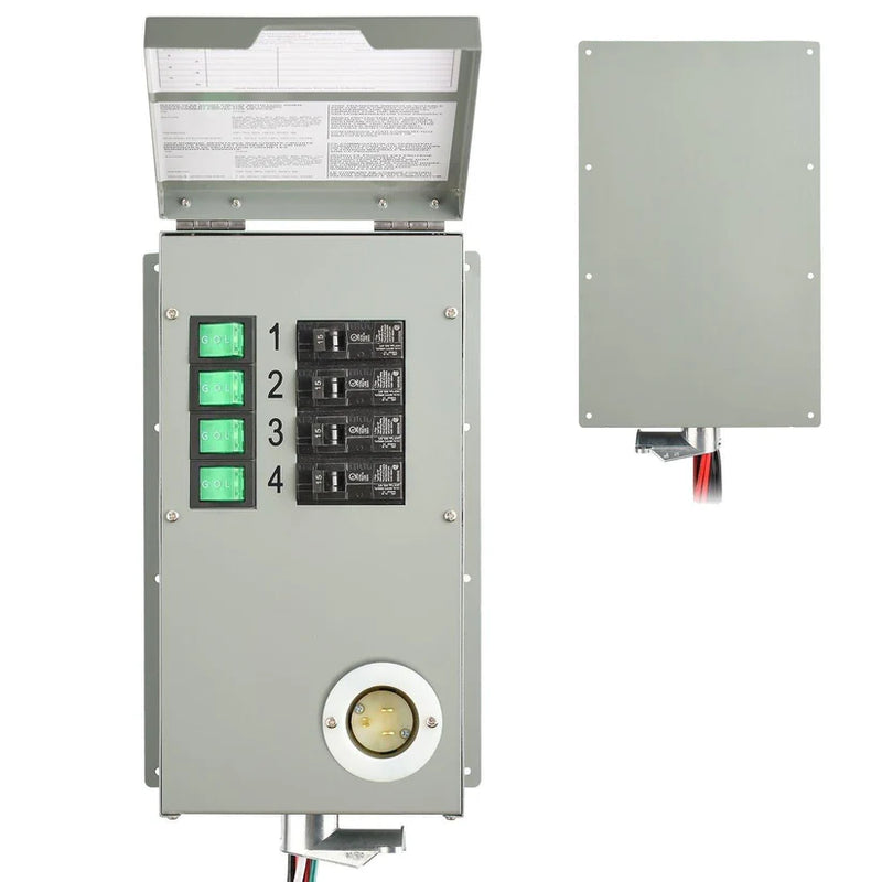Load image into Gallery viewer, Nature's Generator Lithium 1800 Solar Generator + 100W Solar Panel + 4-Circuit Transfer Switch NGLGNAUP
