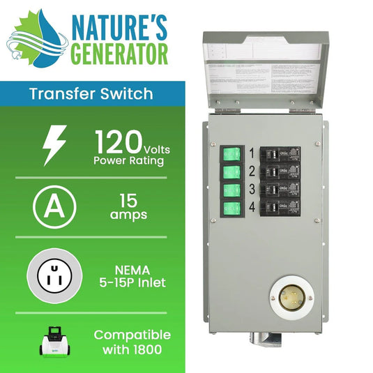 Nature's Generator 120V 15A 4-Circuit Non-Automatic Transfer Switch HKNGPTK