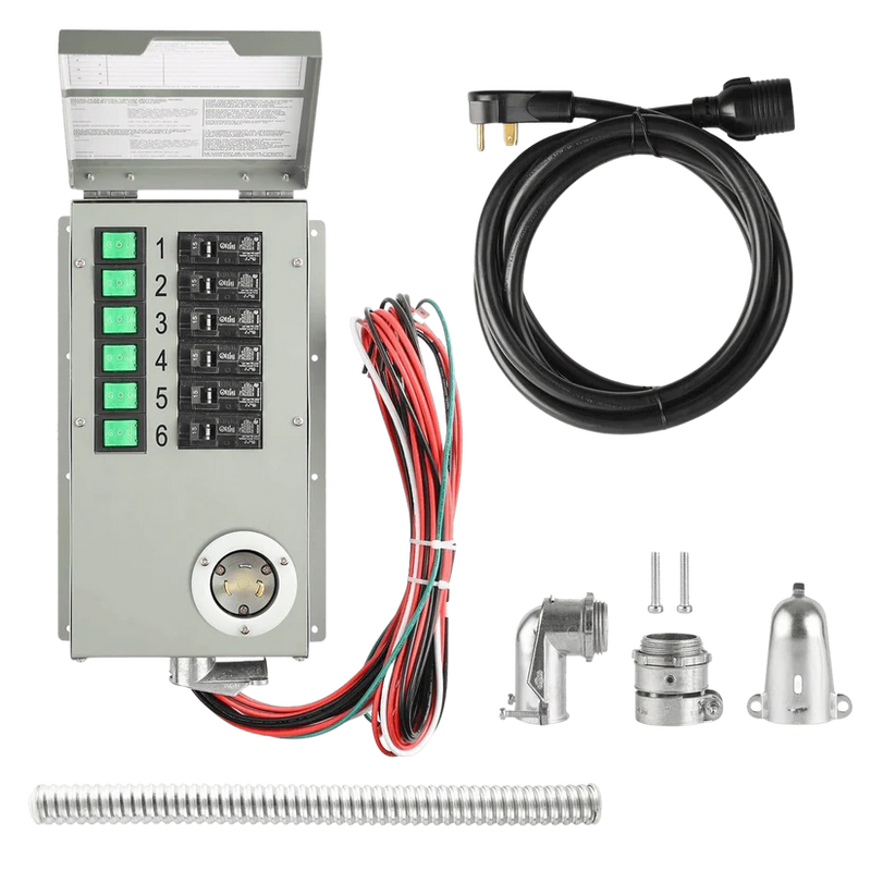 Load image into Gallery viewer, Nature's Generator 120V 30A 6-Circuit Non-Automatic Transfer Switch HKNGPTKEL
