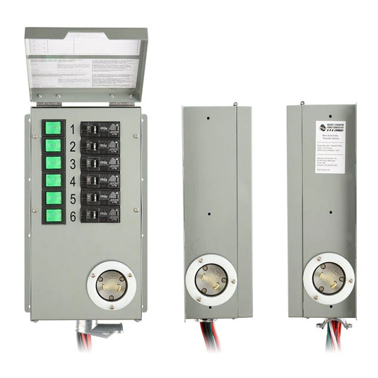 Nature's Generator 120V 30A 6-Circuit Non-Automatic Transfer Switch HKNGPTKEL