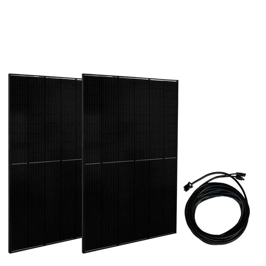 Nature's Generator Powerhouse V2 Solar Generator + 2X 410W Rigid Panel + Transfer Switch NGPHAUP