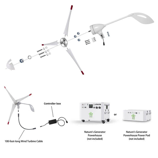 Nature's Generator 350W Wind Turbine NGPHWT