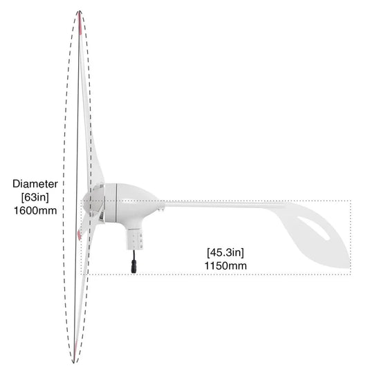 Nature's Generator 350W Wind Turbine NGPHWT