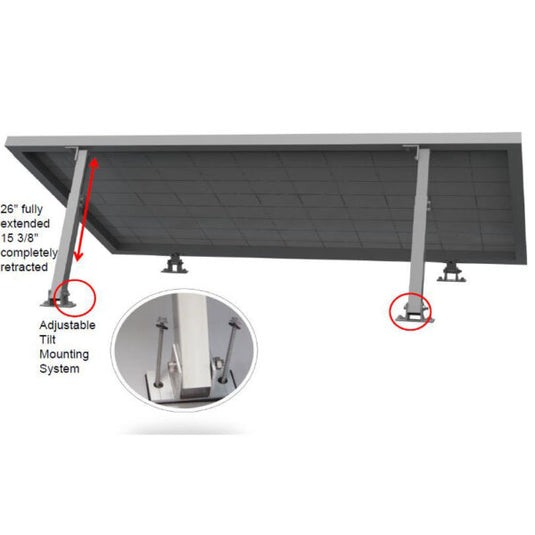 Aims Universal Adjustable Solar Panel Mount – Fits 1 panel PVADJ