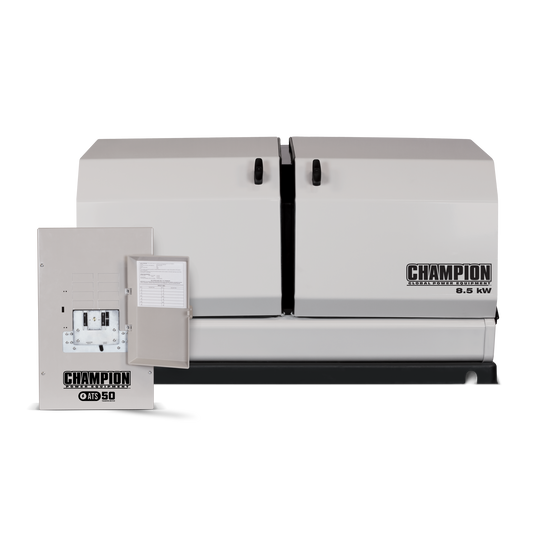 Champion 8.5-kW Home Standby Generator with 50-amp Outdoor-Rated Automatic Transfer Switch 100177 - Champion Backup Generator Store