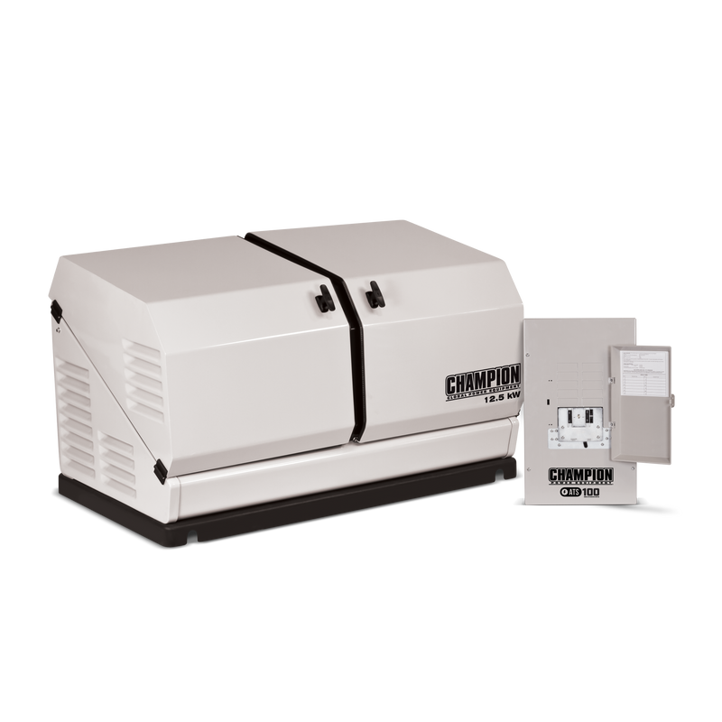 Load image into Gallery viewer, Champion 12.5-KW Home Standby Generator with 100-amp Outdoor-Rated Automatic Transfer Switch 100179 - Champion Backup Generator Store

