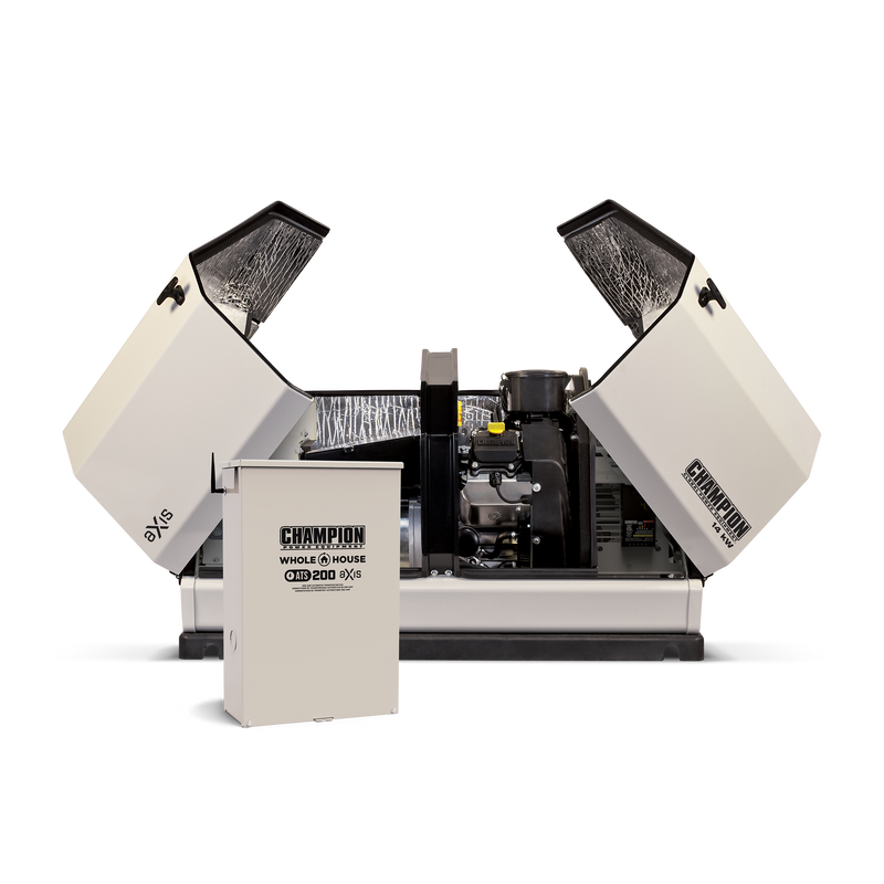 Load image into Gallery viewer, Champion 14kW aXis Home Standby Generator System with 200-Amp aXis Automatic Transfer Switch 100837 - Champion Backup Generator Store
