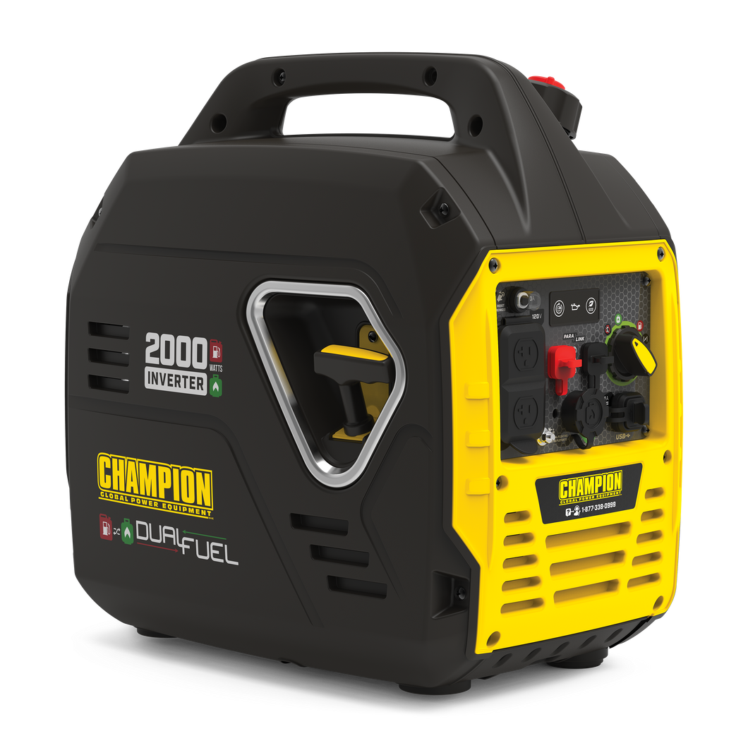 Champion 2000-Watt Ultralight Portable Dual Fuel Inverter Generator 200959 - Champion Backup Generator Store