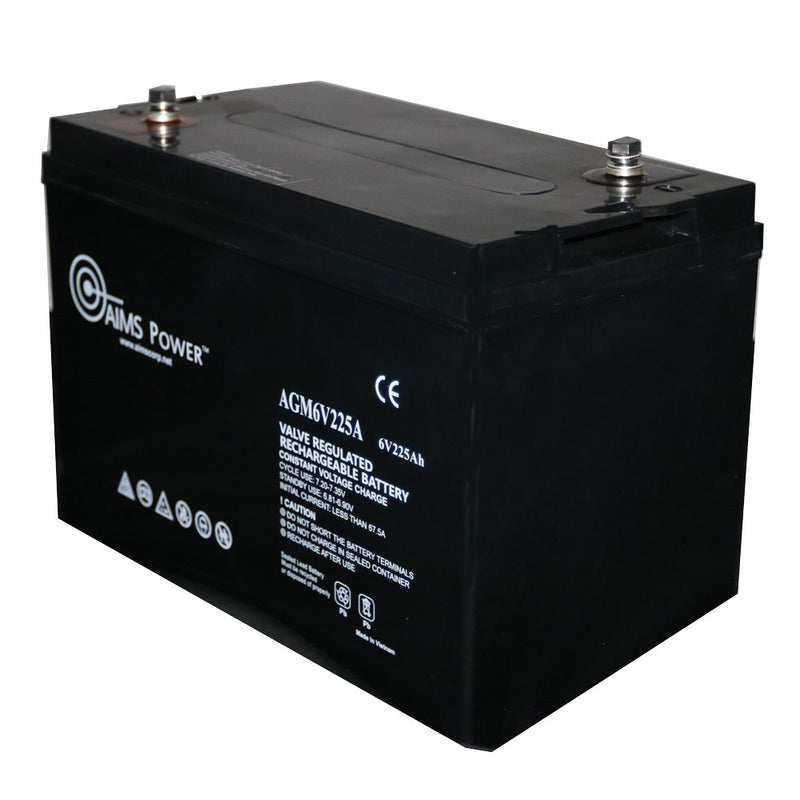 Load image into Gallery viewer, Aims AGM 6 volt 225Ah Deep Cycle Heavy Duty Battery - Aims Backup Generator Store
