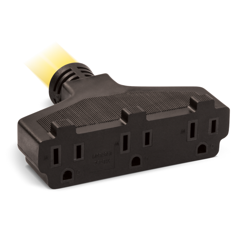 Load image into Gallery viewer, Champion 25-Foot 30-Amp 125-Volt Fan-Style Generator Extension Cord (L5-30P to three 5-15R) 48034 - Champion Backup Generator Store
