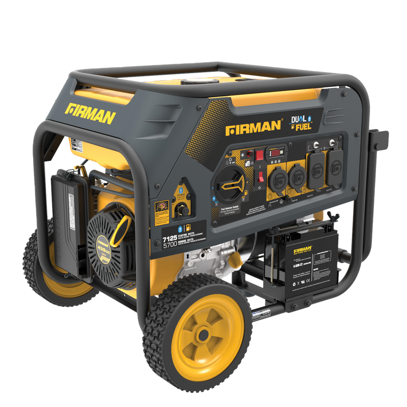 Load image into Gallery viewer, Firman 7125/5700W GAS 7125/5700W LPG 30A 120/240V Electric Start Dual Fuel Portable Generator cETL Certified - Firman Backup Generator Store
