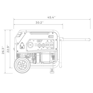 Firman 7125/5700:W GAS 7125/5700W LPG 30A 120/240V Recoil Start Dual Fuel Portable Generator cETL Certified - Firman Backup Generator Store