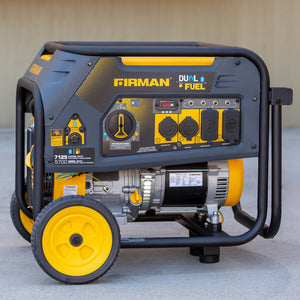 Firman 7125/5700:W GAS 7125/5700W LPG 30A 120/240V Recoil Start Dual Fuel Portable Generator cETL Certified - Firman Backup Generator Store