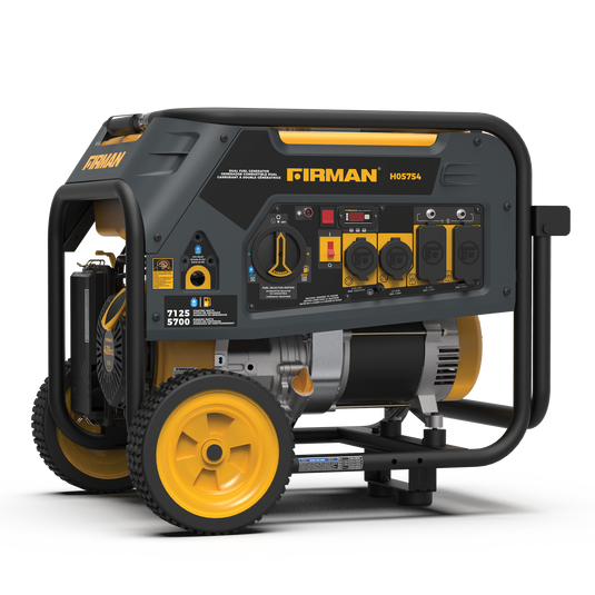 Firman 7125/5700:W GAS 7125/5700W LPG 30A 120/240V Recoil Start Dual Fuel Portable Generator cETL Certified - Firman Backup Generator Store